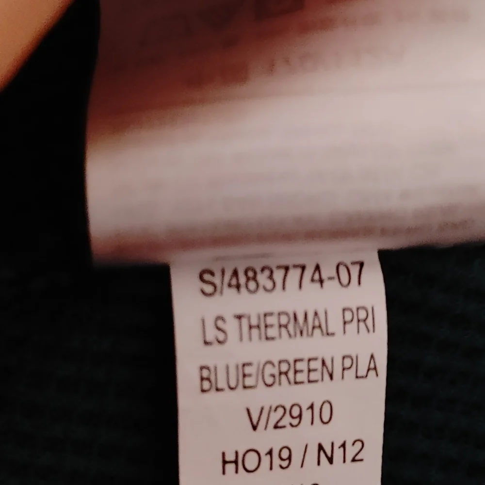 OLD NAVY THERMAL PAJAMAS, BLUE/GREEN PLAID XL (Top) & M (Bottom) - Picture 11 of 11